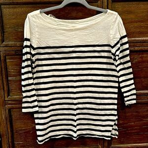 Loft, medium, striped boat, neck, shirt, size medium 3/4 sleeve nautical vibes